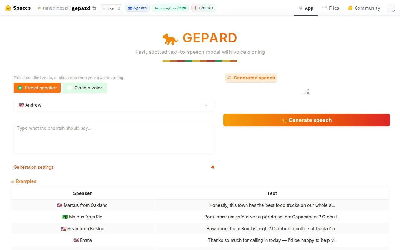 Gepard 1.0 – open-source streaming TTS that speaks as text arrives
