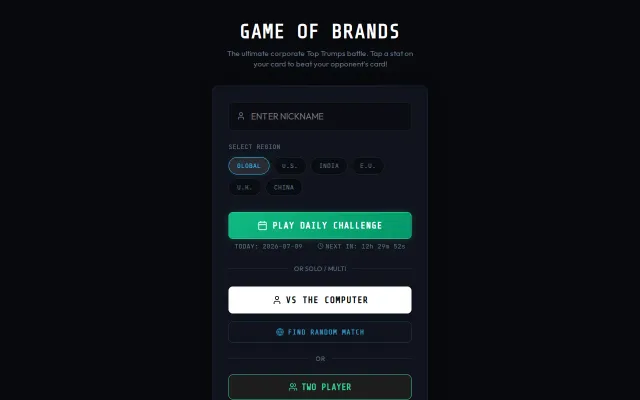 Corporate Retro Card Game