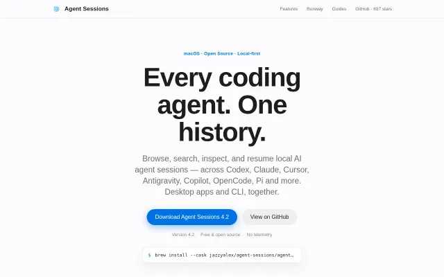Agent Sessions – local history and a live quota meter for Codex/Claude
