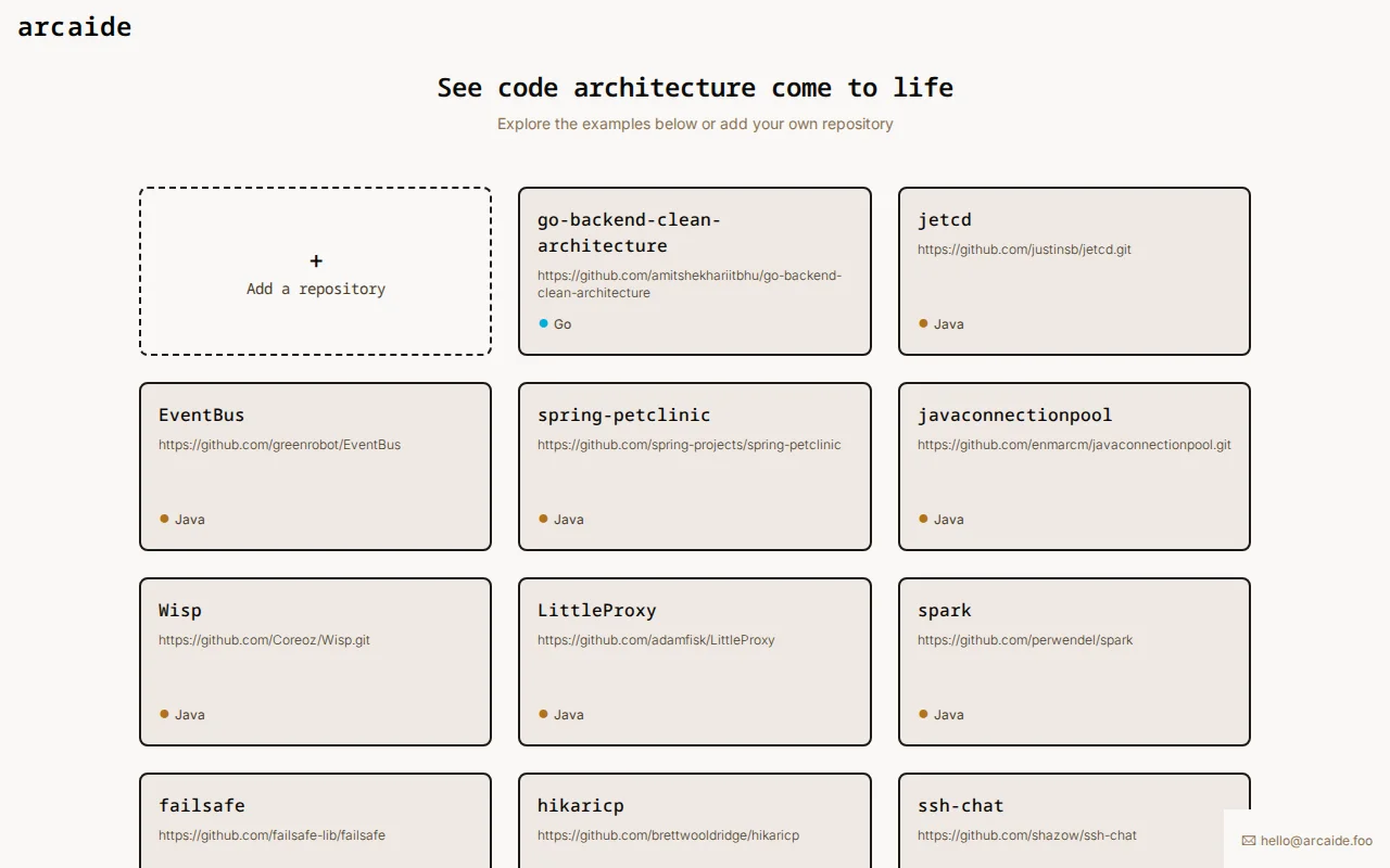 Arcaide – Explore code with multi-level call graphs