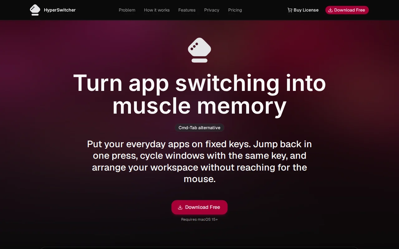 HyperSwitch – macOS app switching with direct keyboard shortcuts