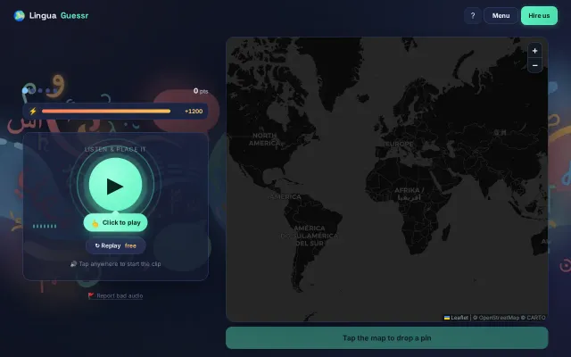 LinguaGuessr – GeoGuessr for the Ear