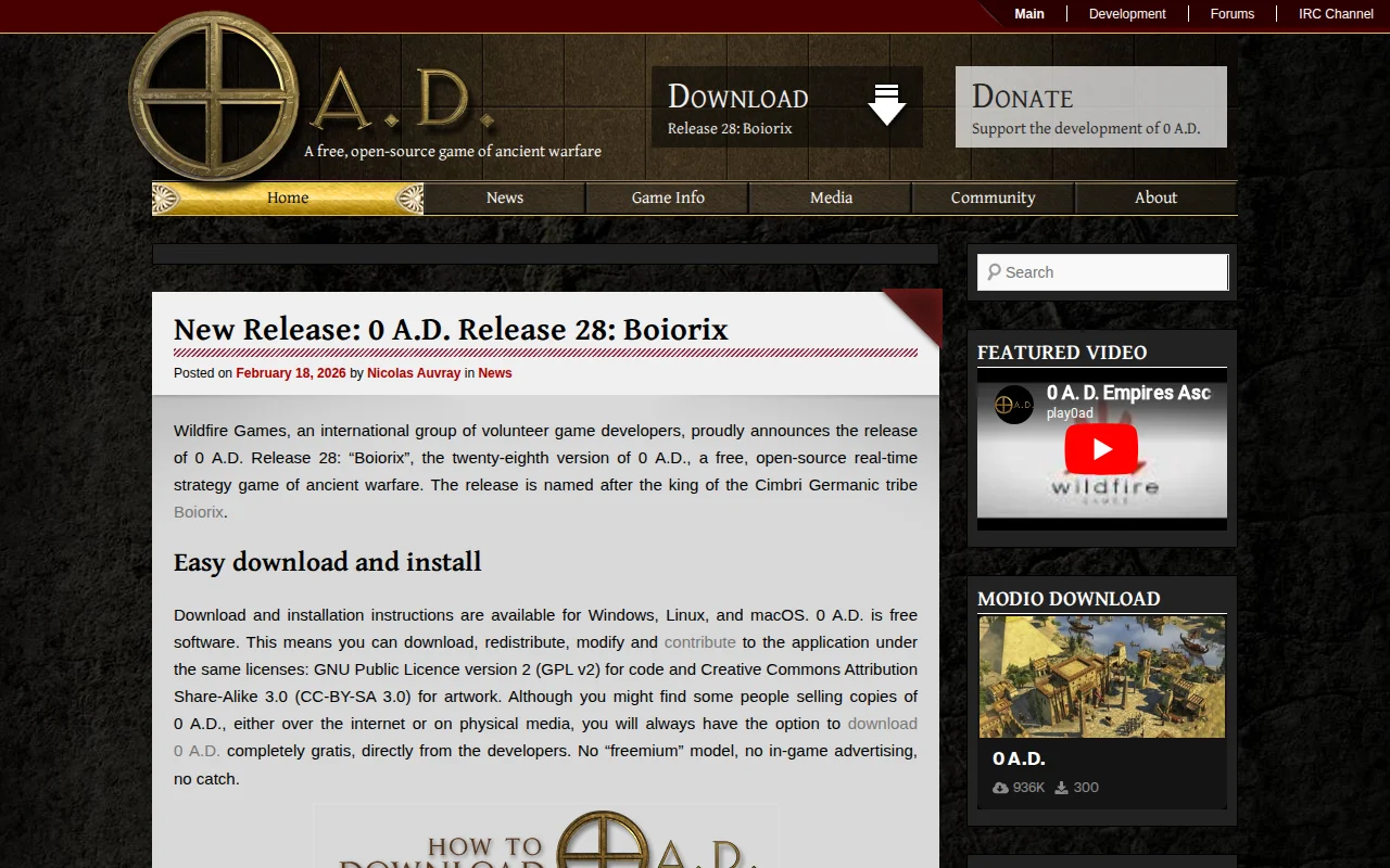 A.D. A free, open-source game of ancient warfare