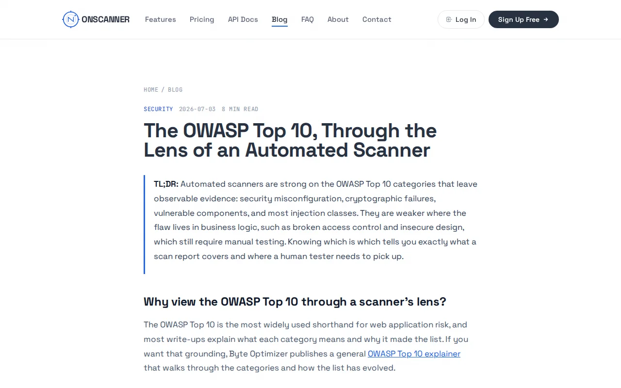 The OWASP Top: Which Risks Can Be Automated?