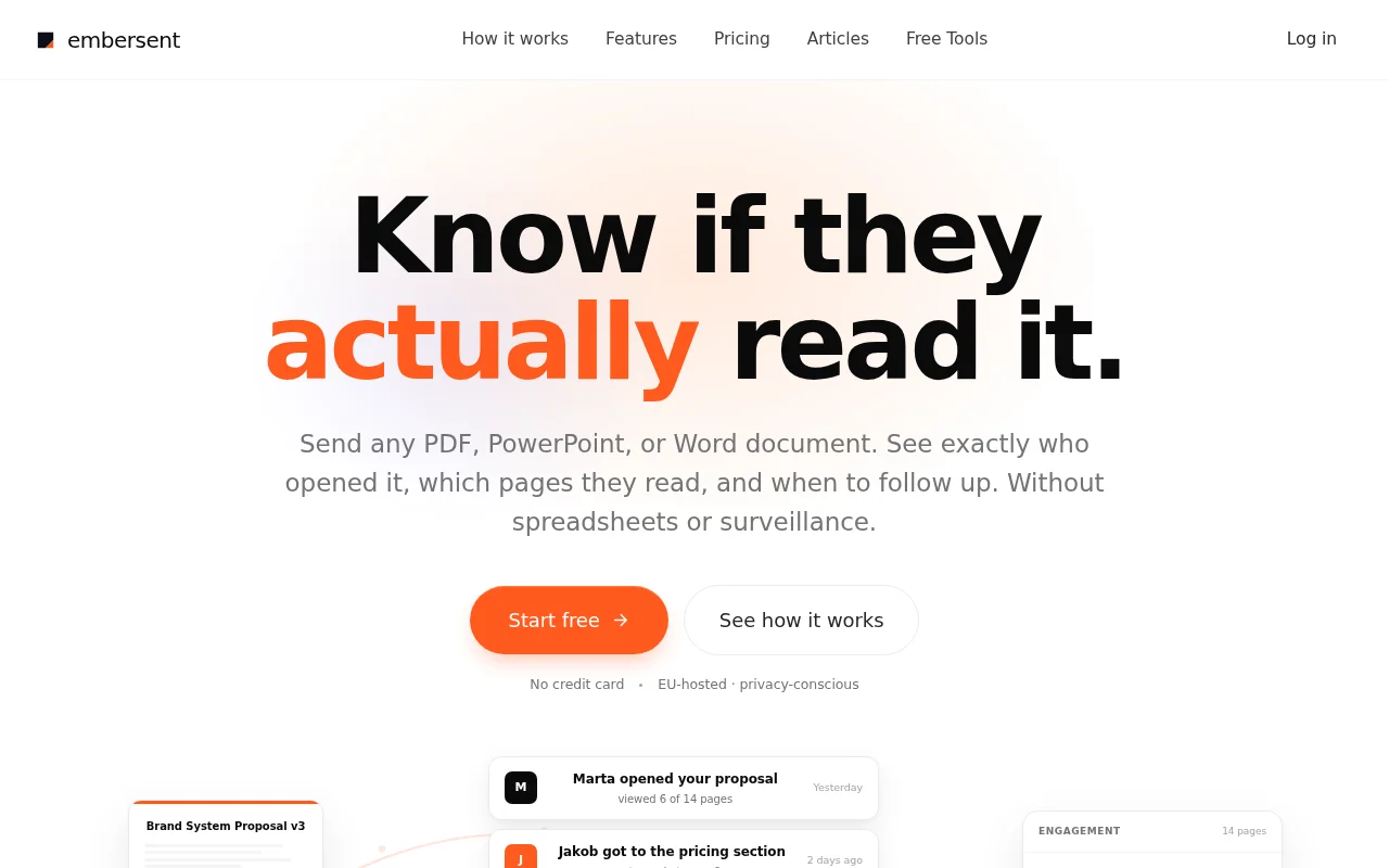 Embersent – Document Tracking and Analytics