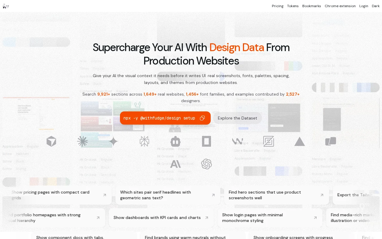 Fudge – Web Design References for AI