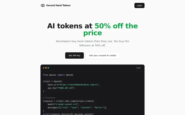 Sell your unused AI Credits or buy Claude credits for 50% off