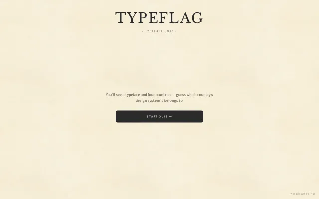Typeflag. Can you guess which Country's design system a font belongs to