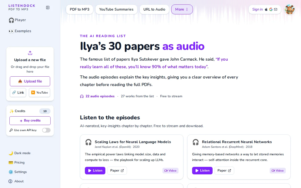 Ilya's 30 papers, explained in audio