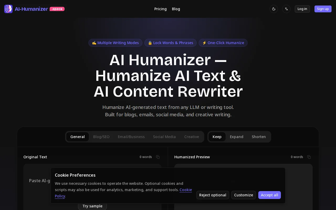 AI Humanizer – Rewrite AI text into natural copy