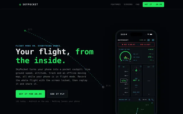 SkyPocket, see what's going on during your flight