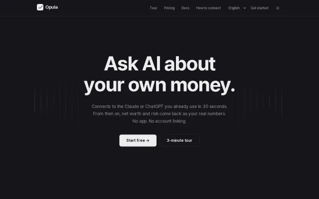 Opula – portfolio and net-worth analysis as a hosted MCP connector