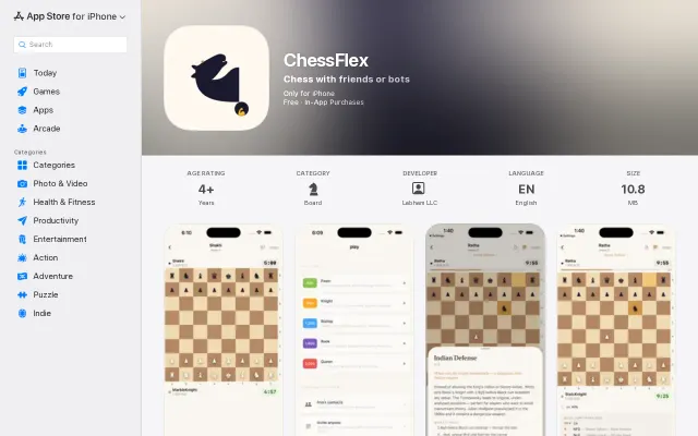 ChessFlex – iPhone chess with no server, no accounts (P2P via QR)