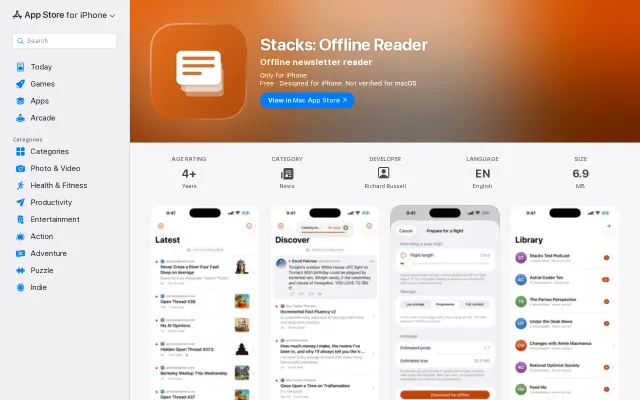 Offline Substack Reader