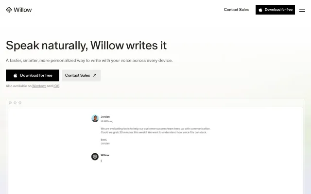 Willow Voice – Free AI Dictation