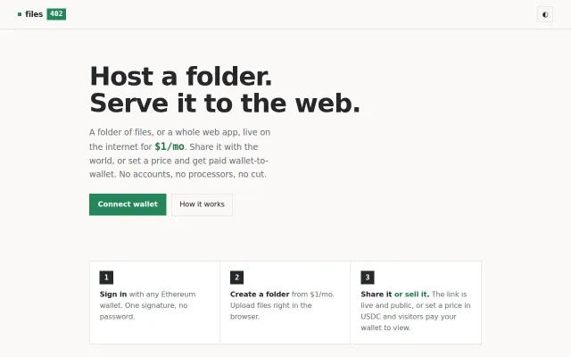 Files402 – share or sell a folder online from $1/mo