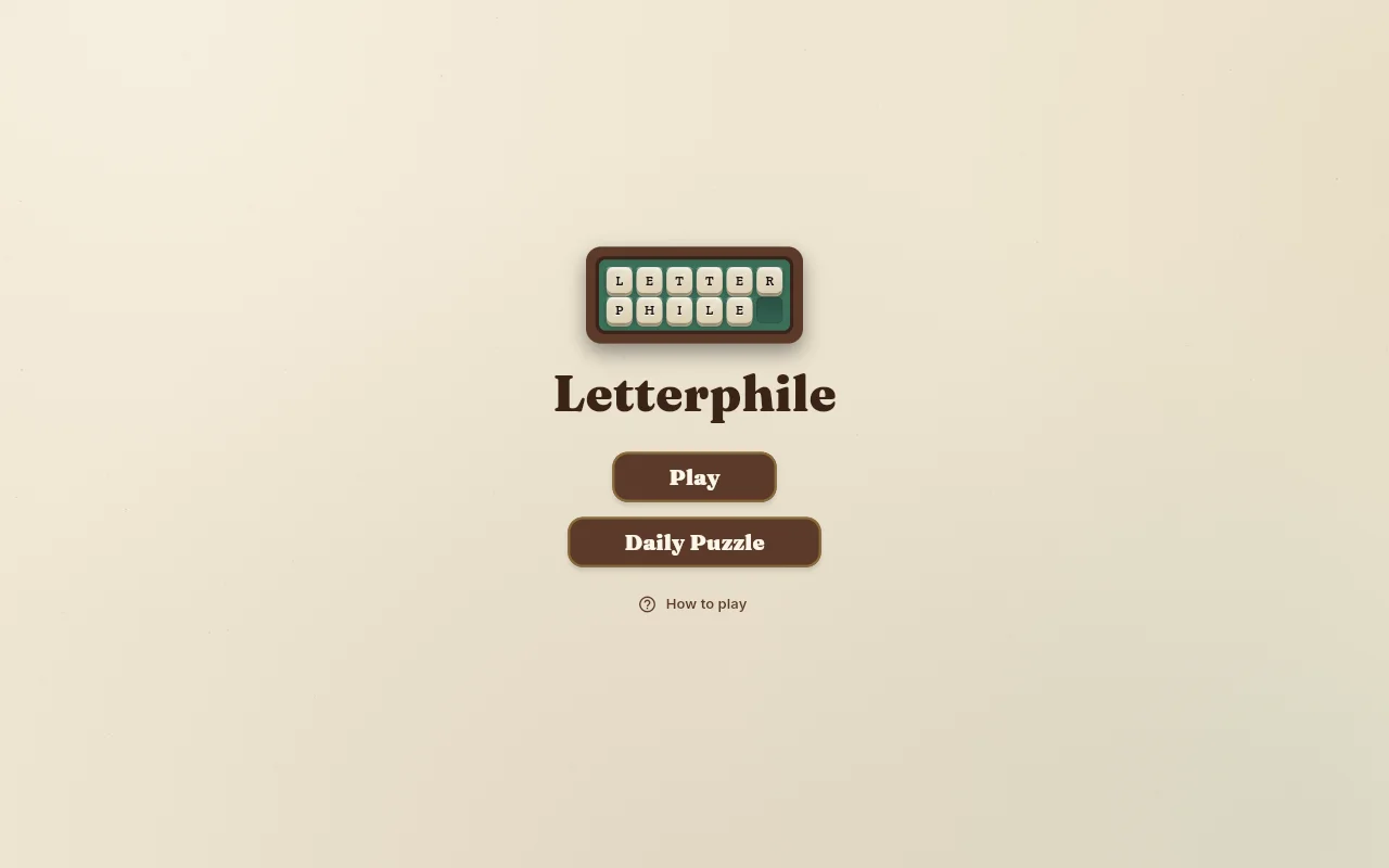 A strategic word game where you make many words with 1 letter per turn