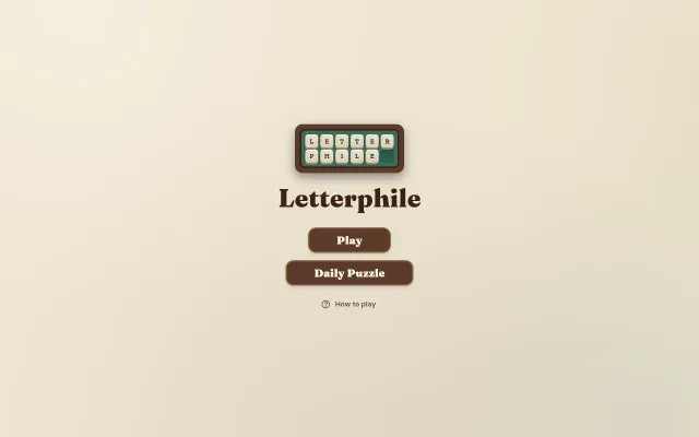 A strategic word game where you make many words with 1 letter per turn