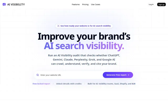 Free AI Visibility Audit Tool& Agent