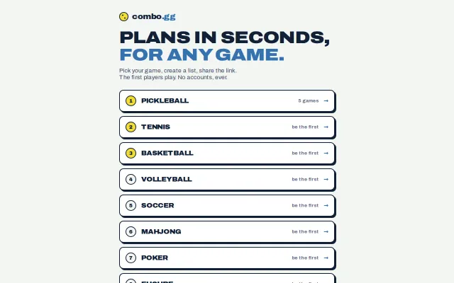 Combo.gg – Plans in seconds, for any game