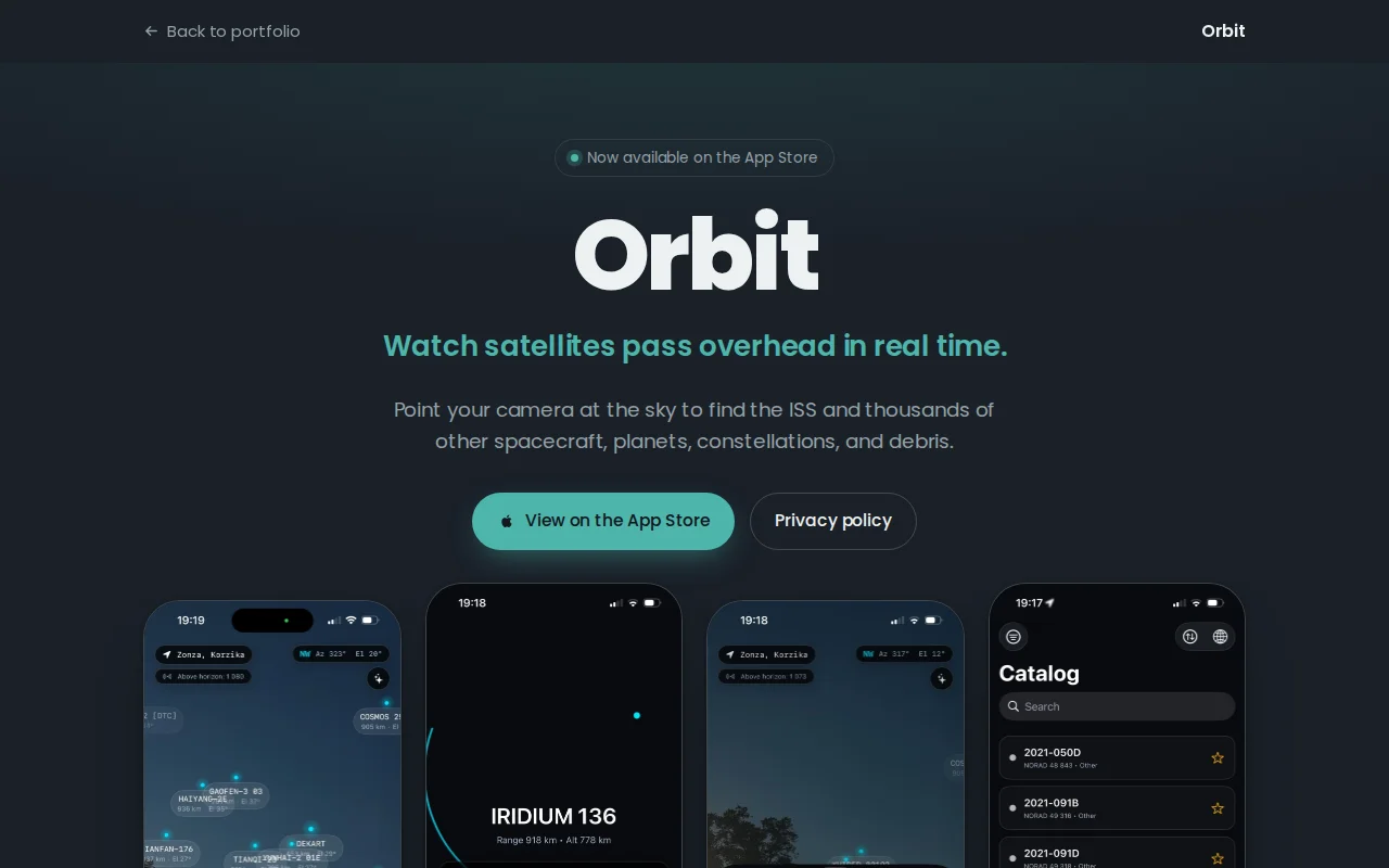 Orbit – AR satellite tracker, watch 15k+ objects