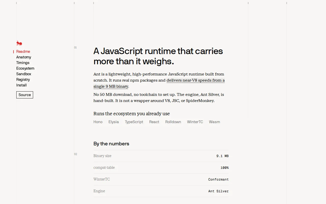 Ant – A JavaScript Runtime and Ecosystem