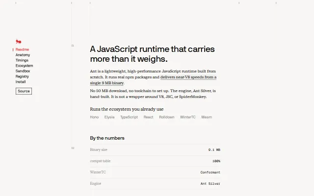 Ant – A JavaScript Runtime and Ecosystem