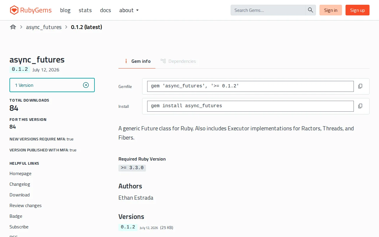 AsyncFutures – A Ruby gem for asynchronous/concurrent code execution