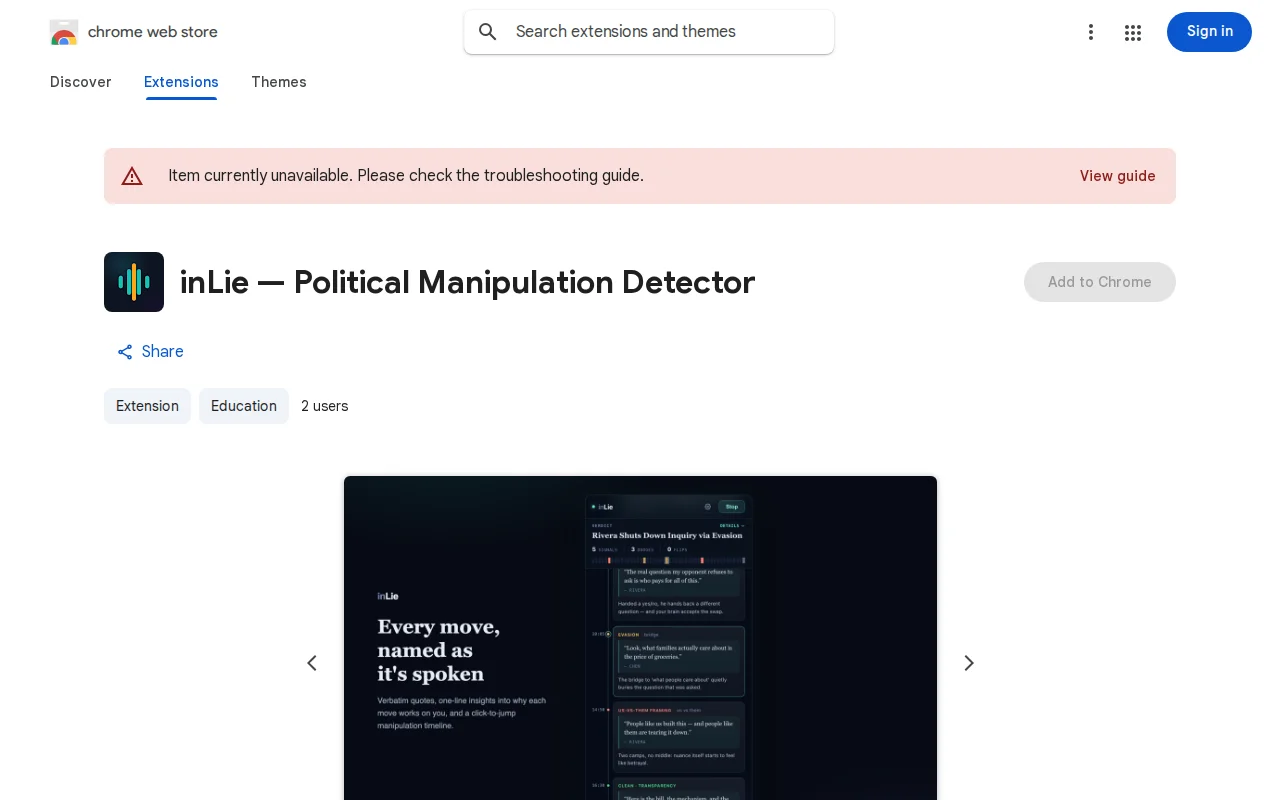InLie – See manipulation tactics in political videos, live