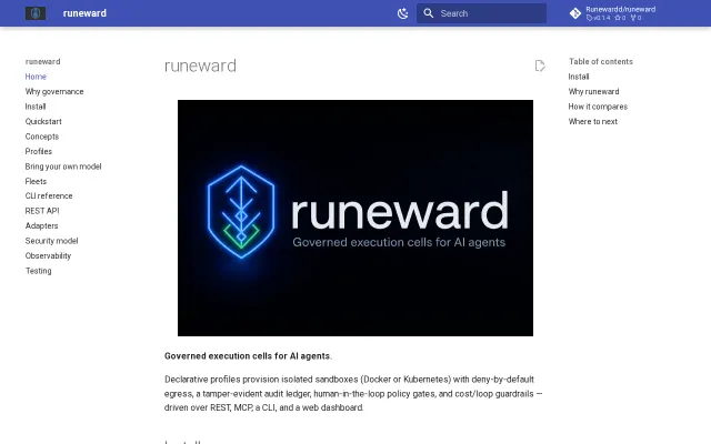 Runeward: Sandboxing AI agents with policy gates