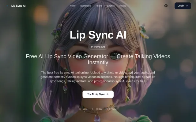 Lip Sync AI – Create Your Talking Videos Instantly