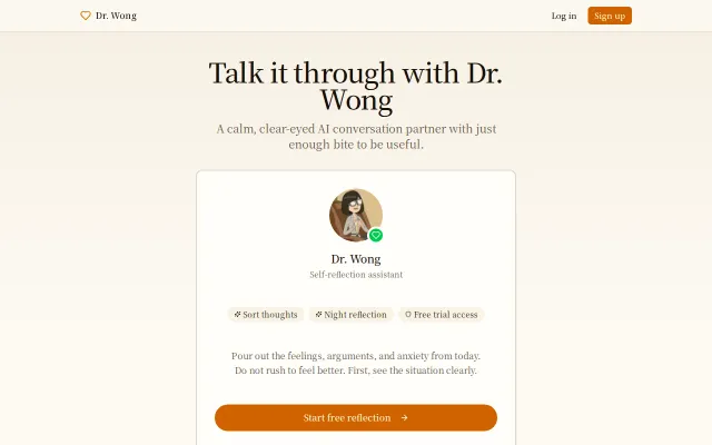 Dr. Wong – an AI space for journaling and self-reflection
