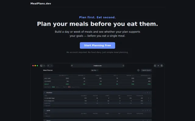 MealPlans.dev