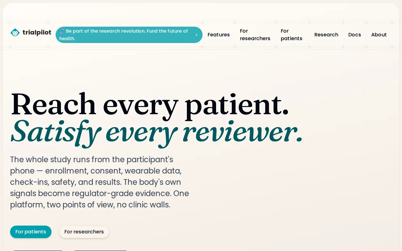 TrialPilot – clinical trials from your phone, built by a patient