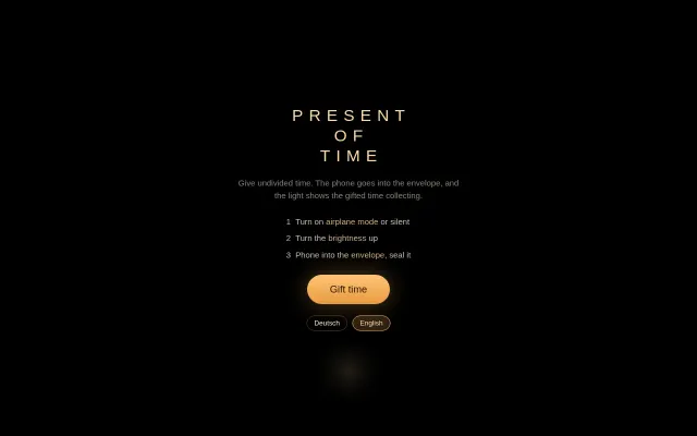 Present of Time – gift someone your undivided time,phone in an envelope