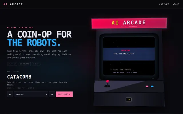 A subjective AI eval. Arcade games built by AI