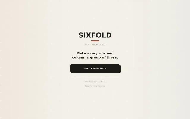 Sixfold – A quick to play word game