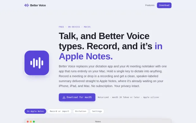 Free on Device Meetings Summaries Right to Apple Notes