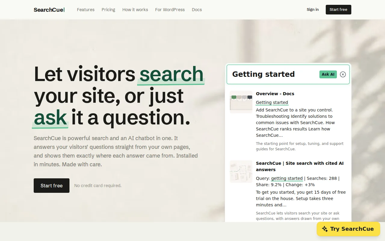 SearchCue