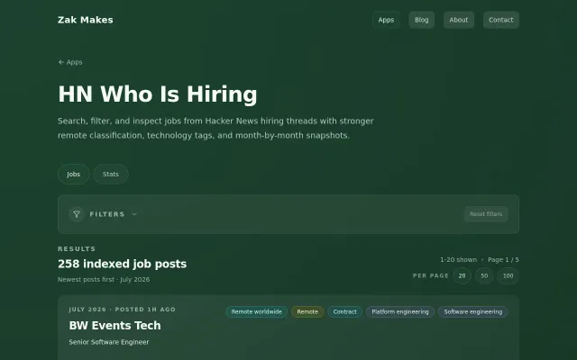 I made another search for the HN Who Is Hiring threads
