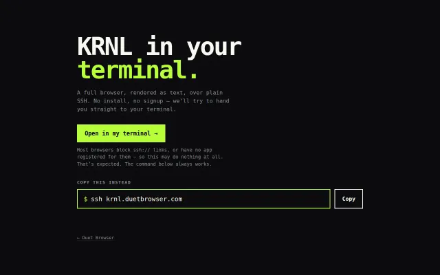 HTML, CSS and JavaScript in the Terminal