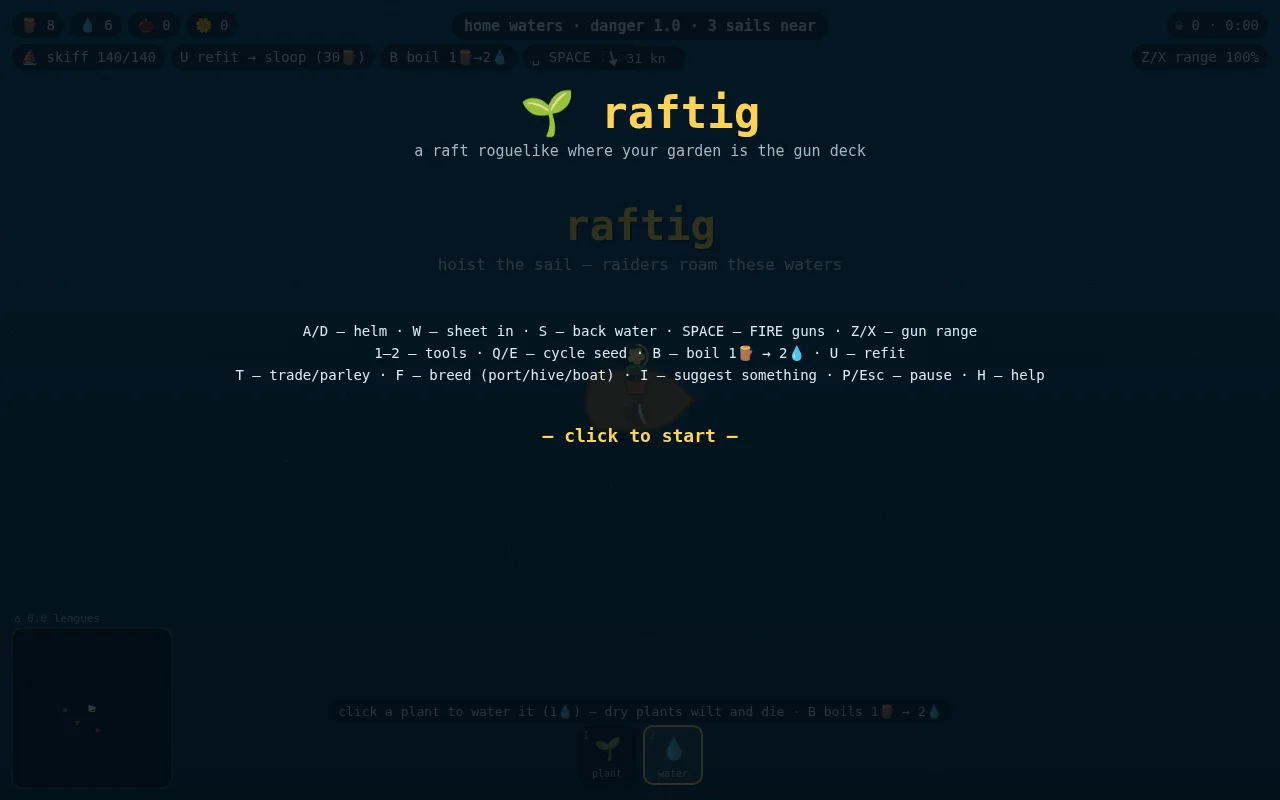 Raftig – Plant Breeding X Naval Combat Roguelike