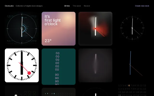 Clocks.dev – Collection of Clock Designs