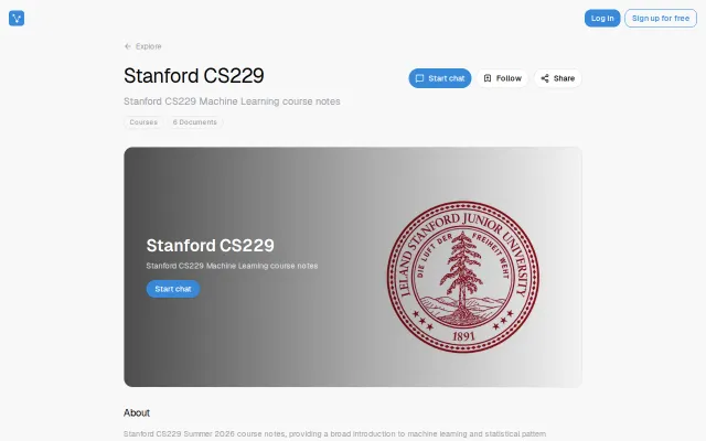 We Built a Chat of Stanford's CS229 Course Notes