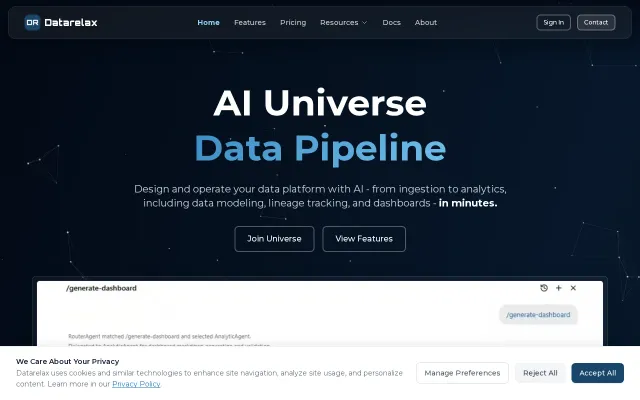 An Agentic Data Platform can generate dashboards, models in minutes