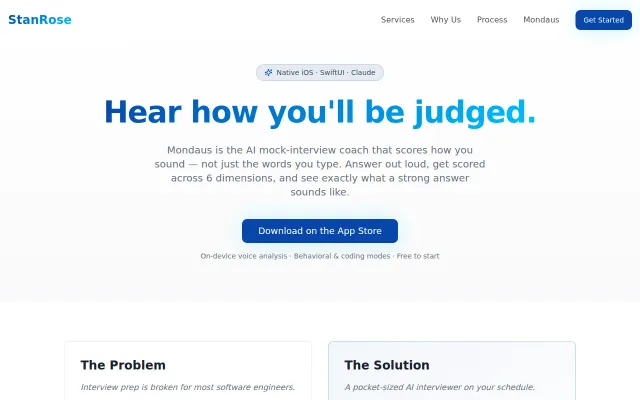 AI mock-interview coach that scores how you sound, not just your words