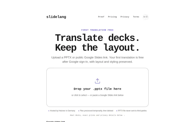 Translate Slides and Images