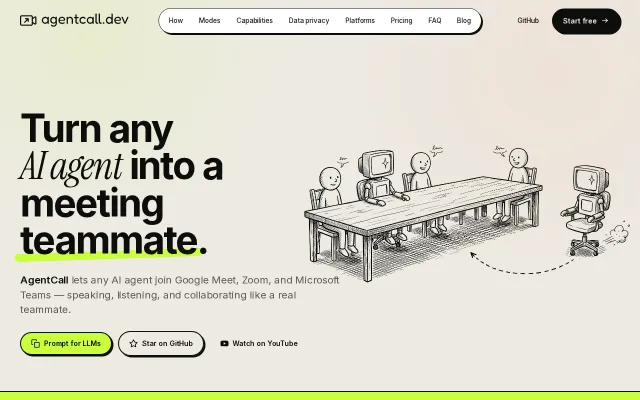 AgentCall – turn any coding agent into a live meeting participant