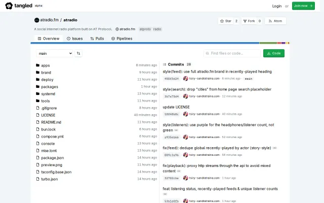 atradio.fm – A social internet radio platform built on Bluesky ATProto