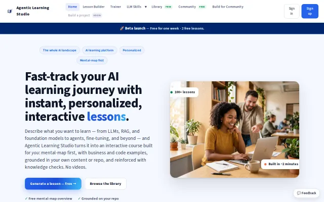 A free tool that turns any AI topic into an interactive, cited lesson